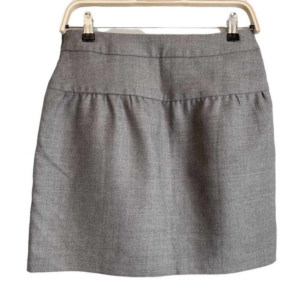 Ann Taylor Loft Wool Blend Lined Mini Skirt Gray 2